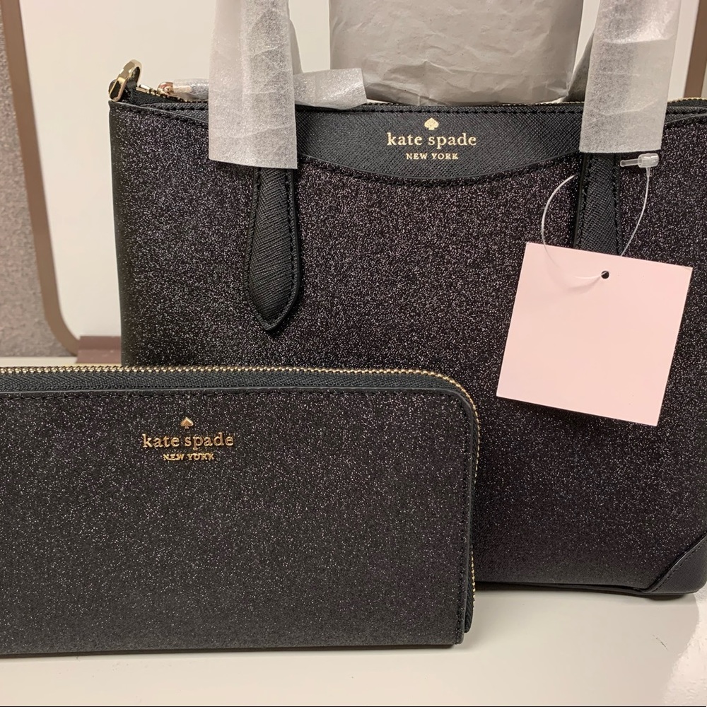 Brand New Glitter bag & matching glitter wallet… will sell set for 150.